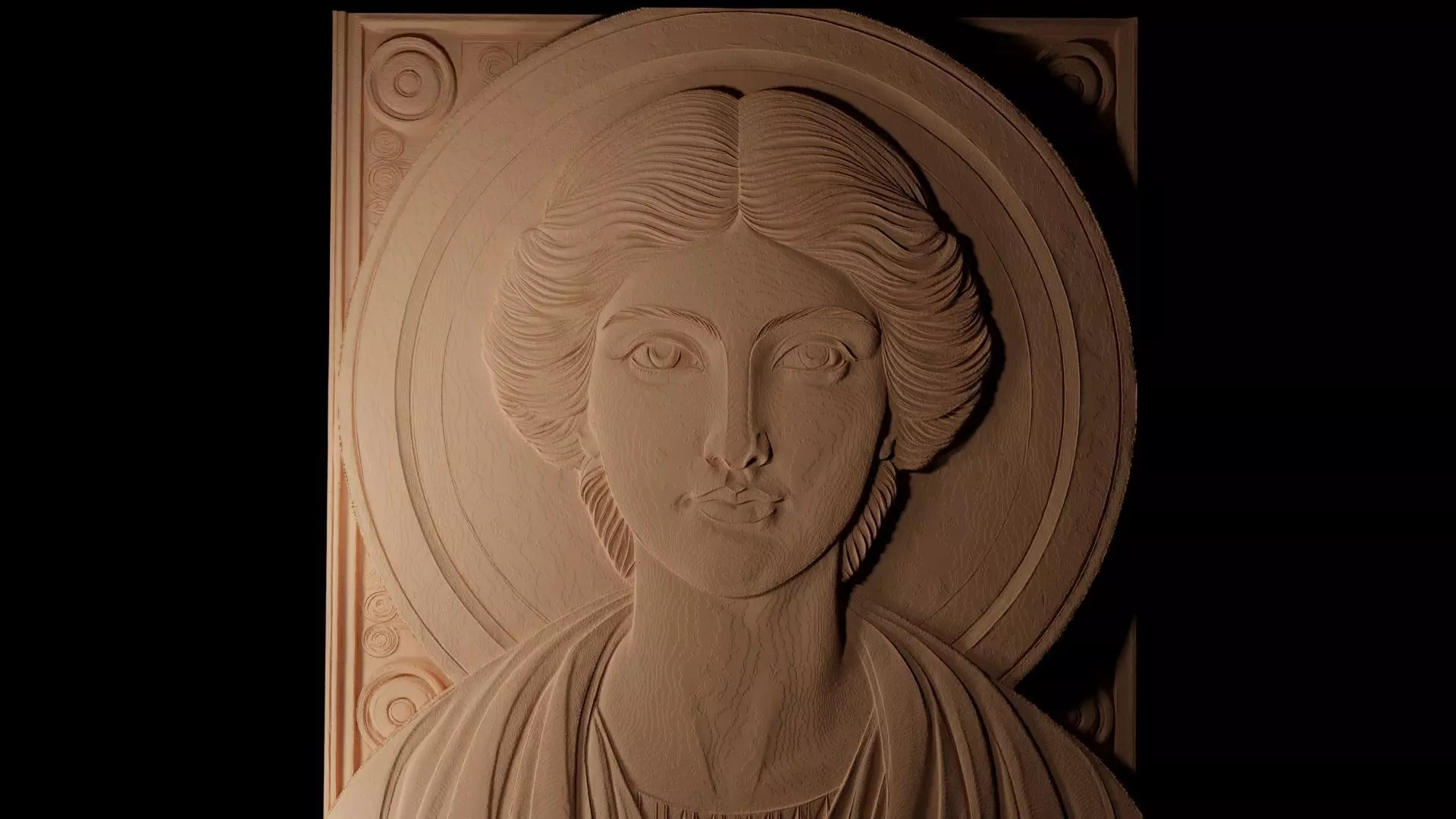 Hypatia CNC 3d Print High Relief Sand Casting 3D print model_0