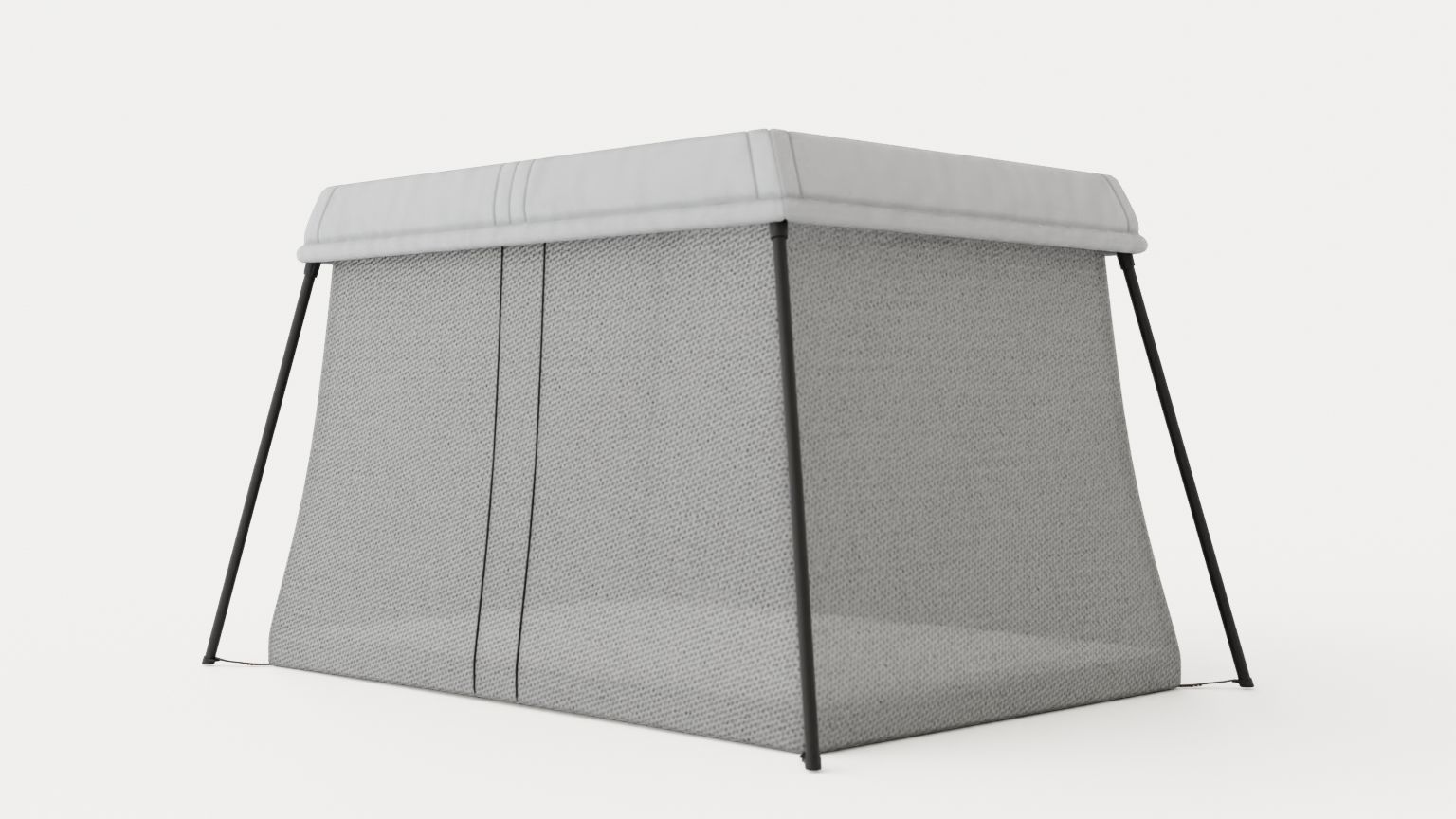 Travel cot Light Low-poly 3D model_3