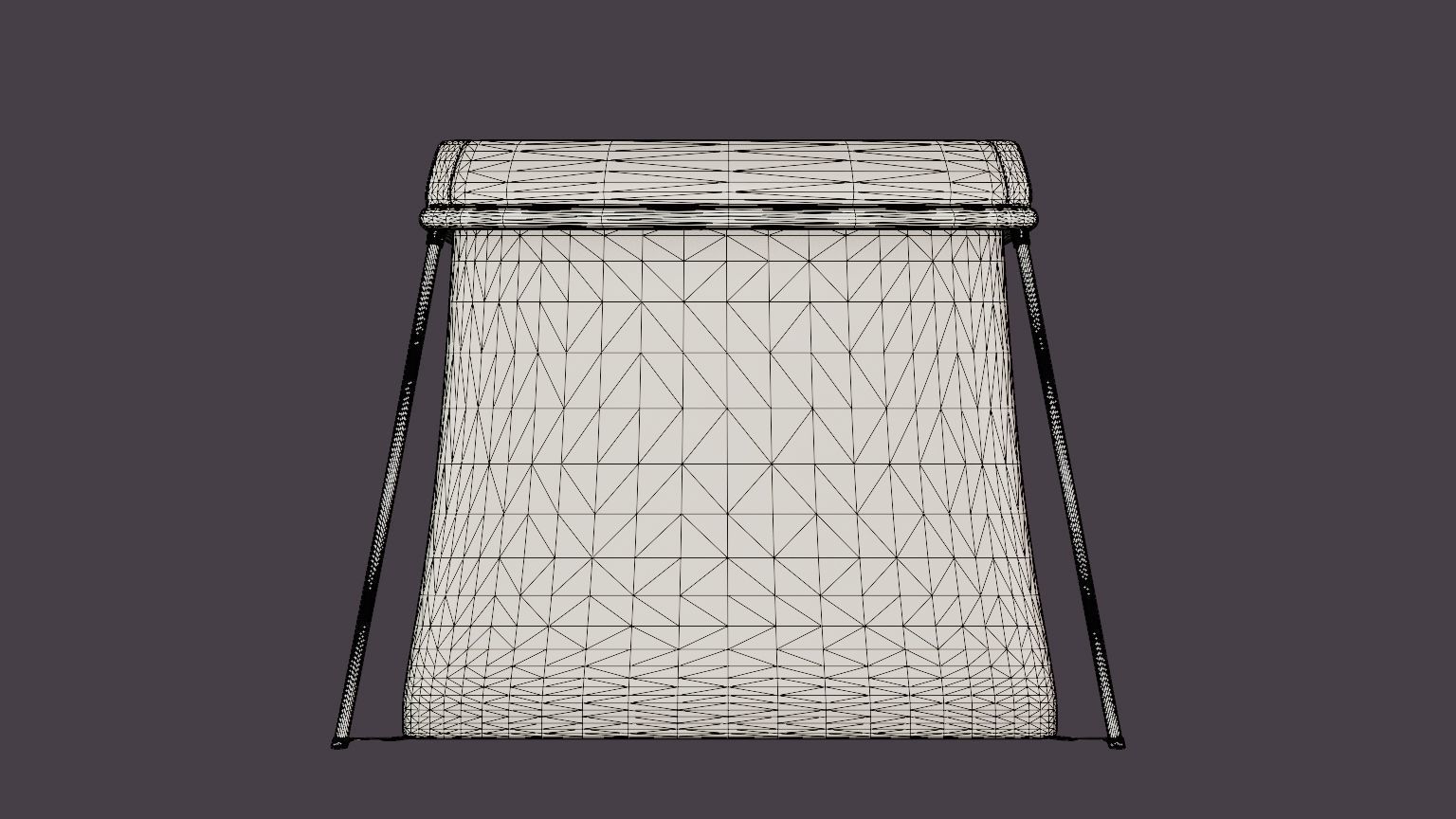 Travel cot Light Low-poly 3D model_8