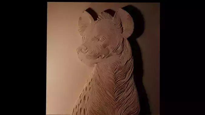 Hyena CNC 3d Print High Relief Sand Casting 3D print model
