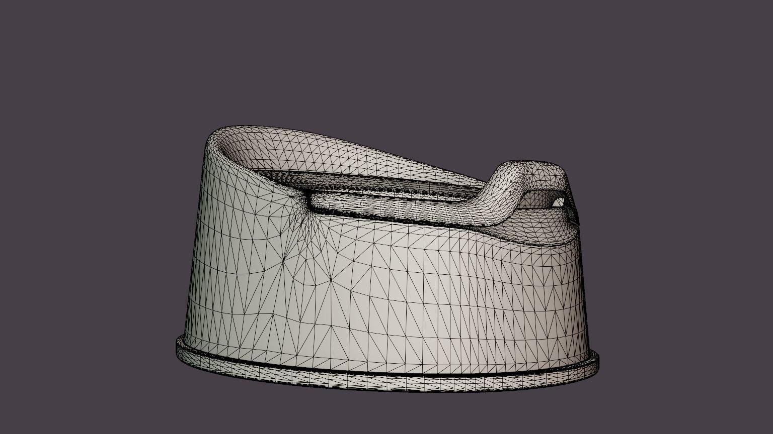 Smart potty Low-poly 3D model_7