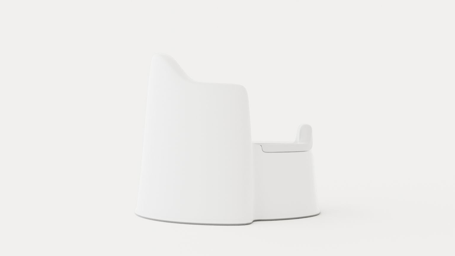 Potty chair Low-poly 3D model_2