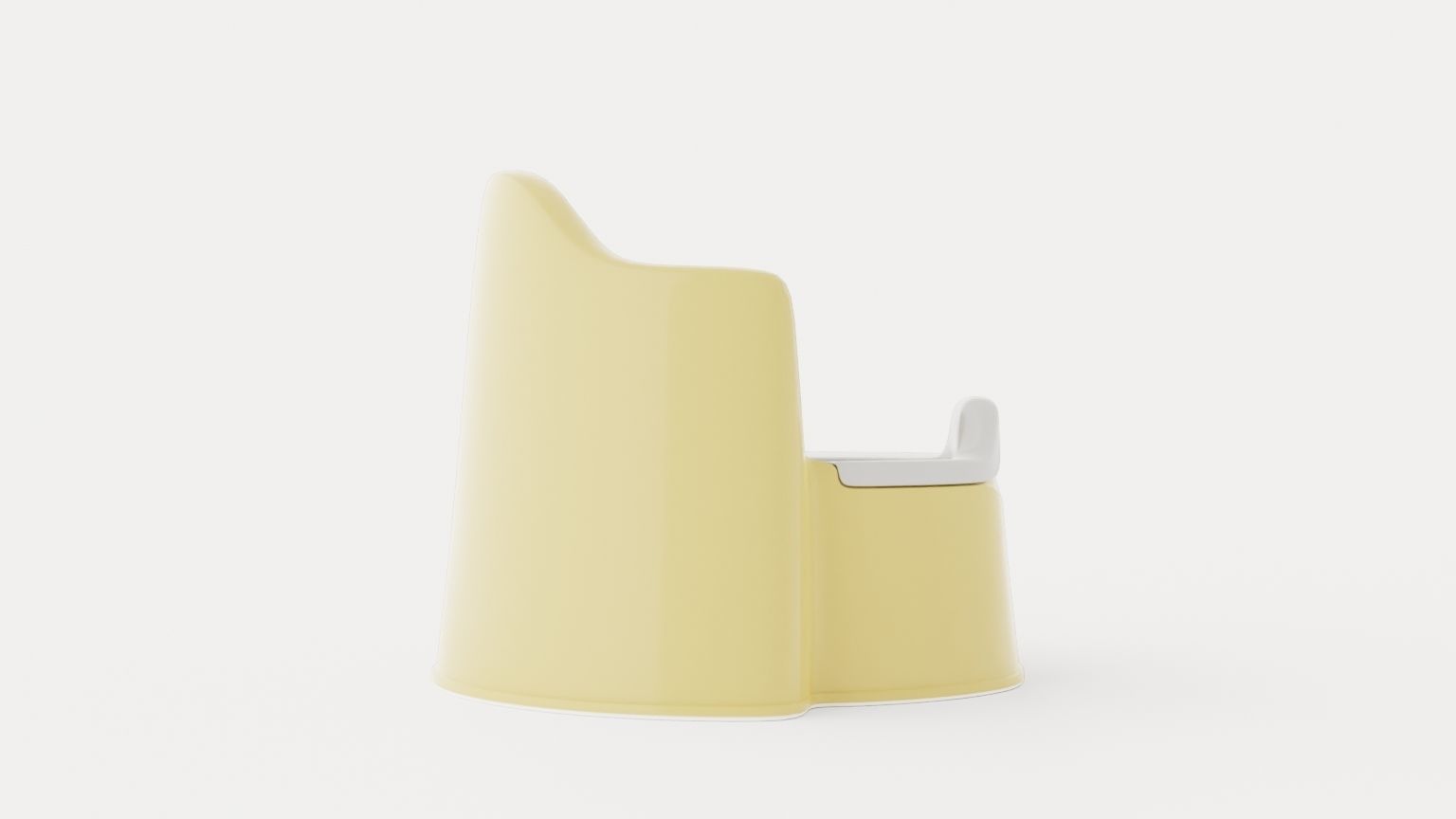 Potty chair Low-poly 3D model_2
