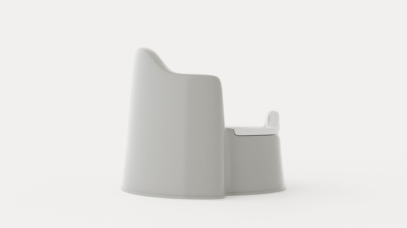 Potty chair Low-poly 3D model_2