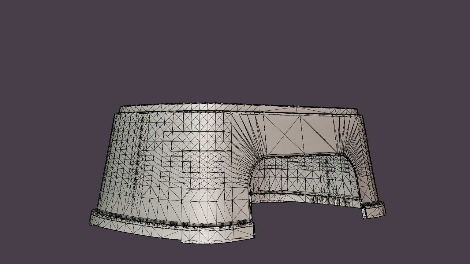 Children s stool Low-poly 3D model_7