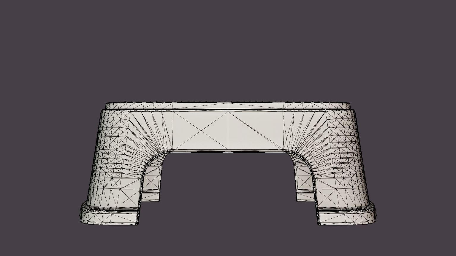 Children s stool Low-poly 3D model_6