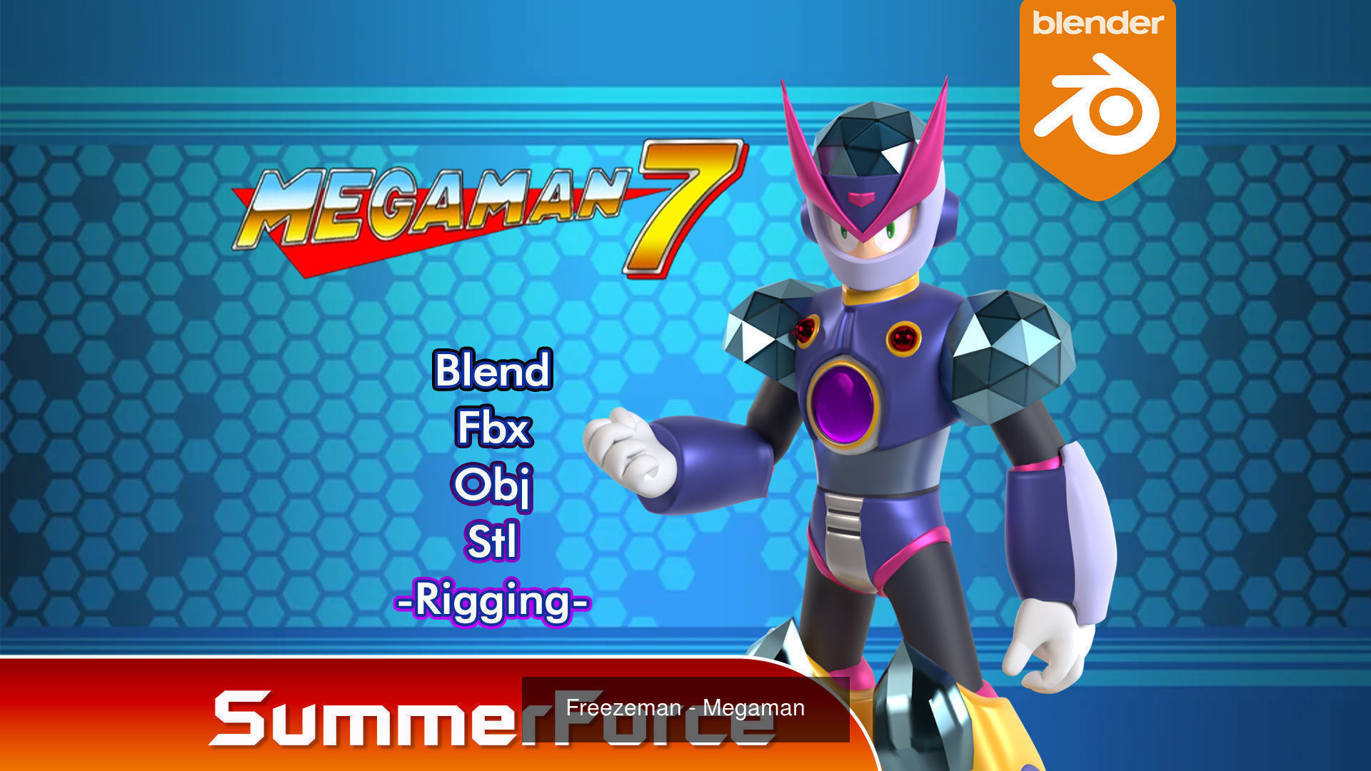 Boss Megaman 7 3D Model Collection_5