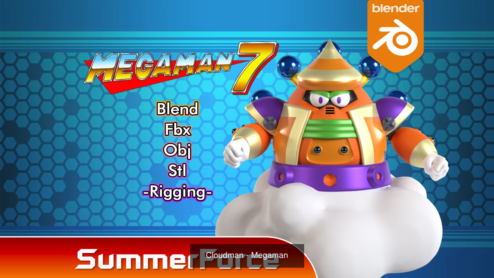 Boss Megaman 7 3D Model Collection_7