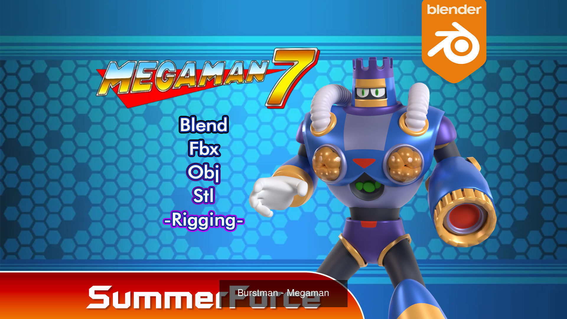 Boss Megaman 7 3D Model Collection_6