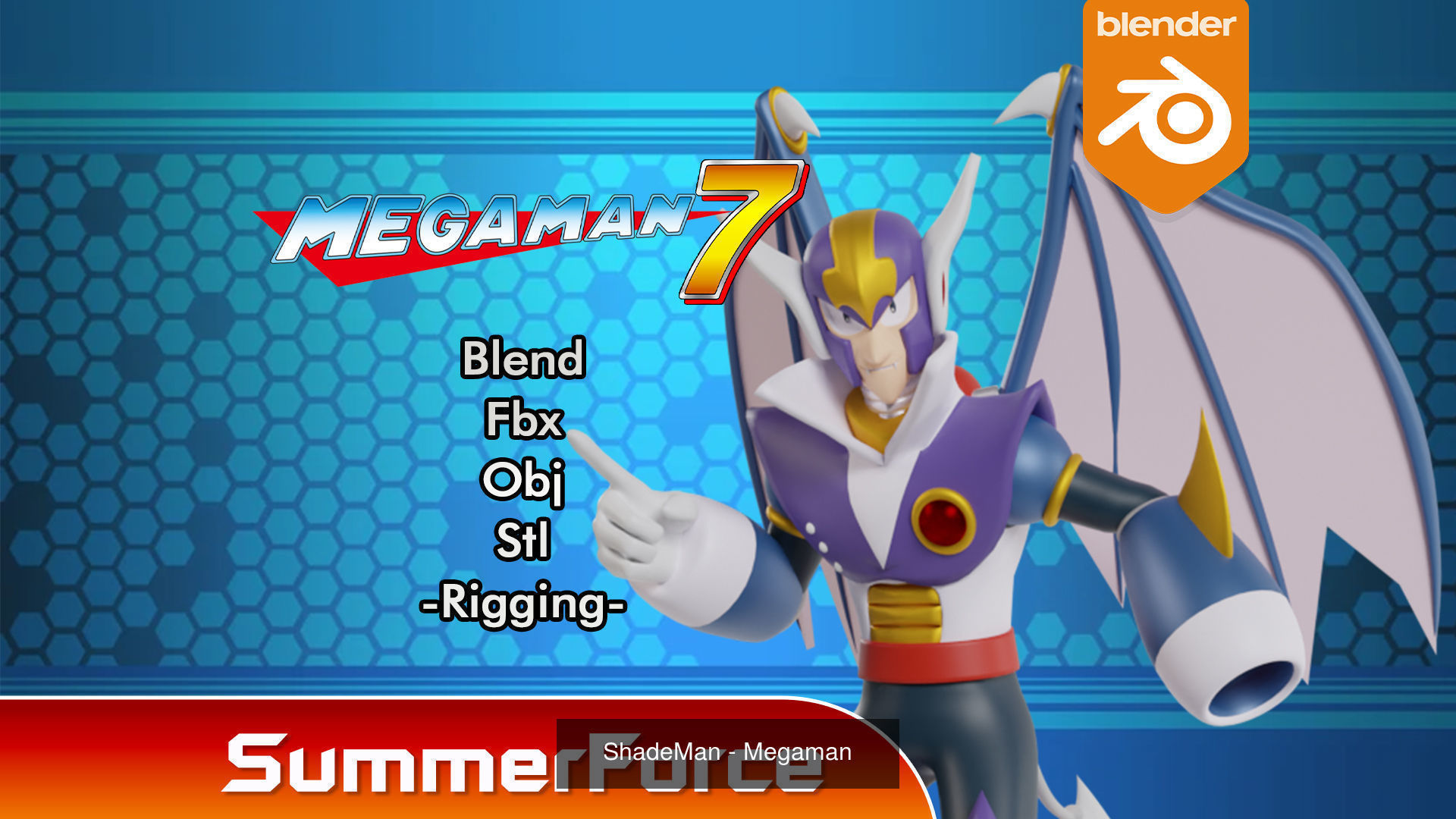 Boss Megaman 7 3D Model Collection_4