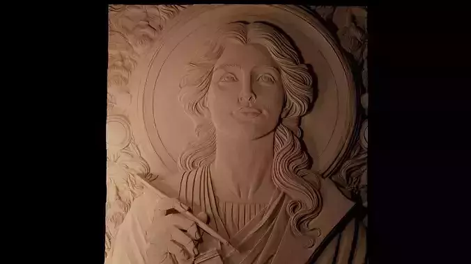 Helen Keller CNC 3d Print High Relief Sand Casting 3D print model