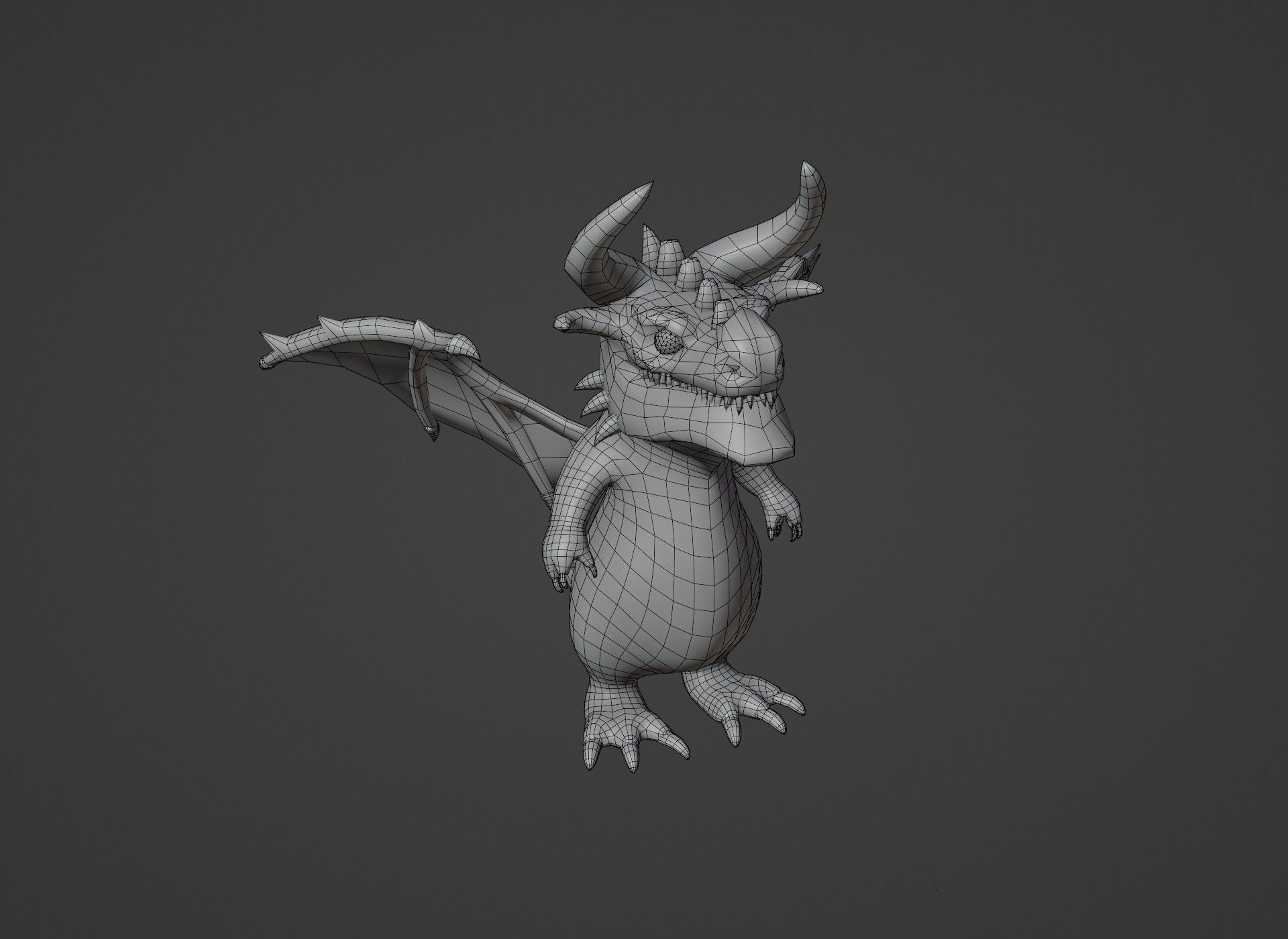 Cartoon Crystal Dragon 3D Model Low-poly 3D model_20