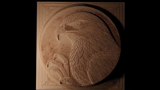 Hawk CNC 3d Print High Relief Sand Casting 3D print model