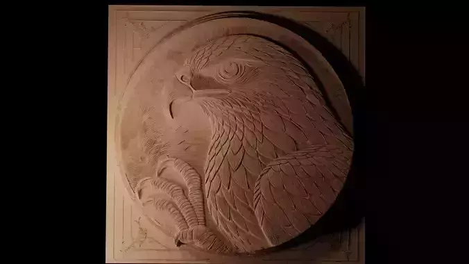 Hawk CNC 3d Print High Relief Sand Casting 3D print model