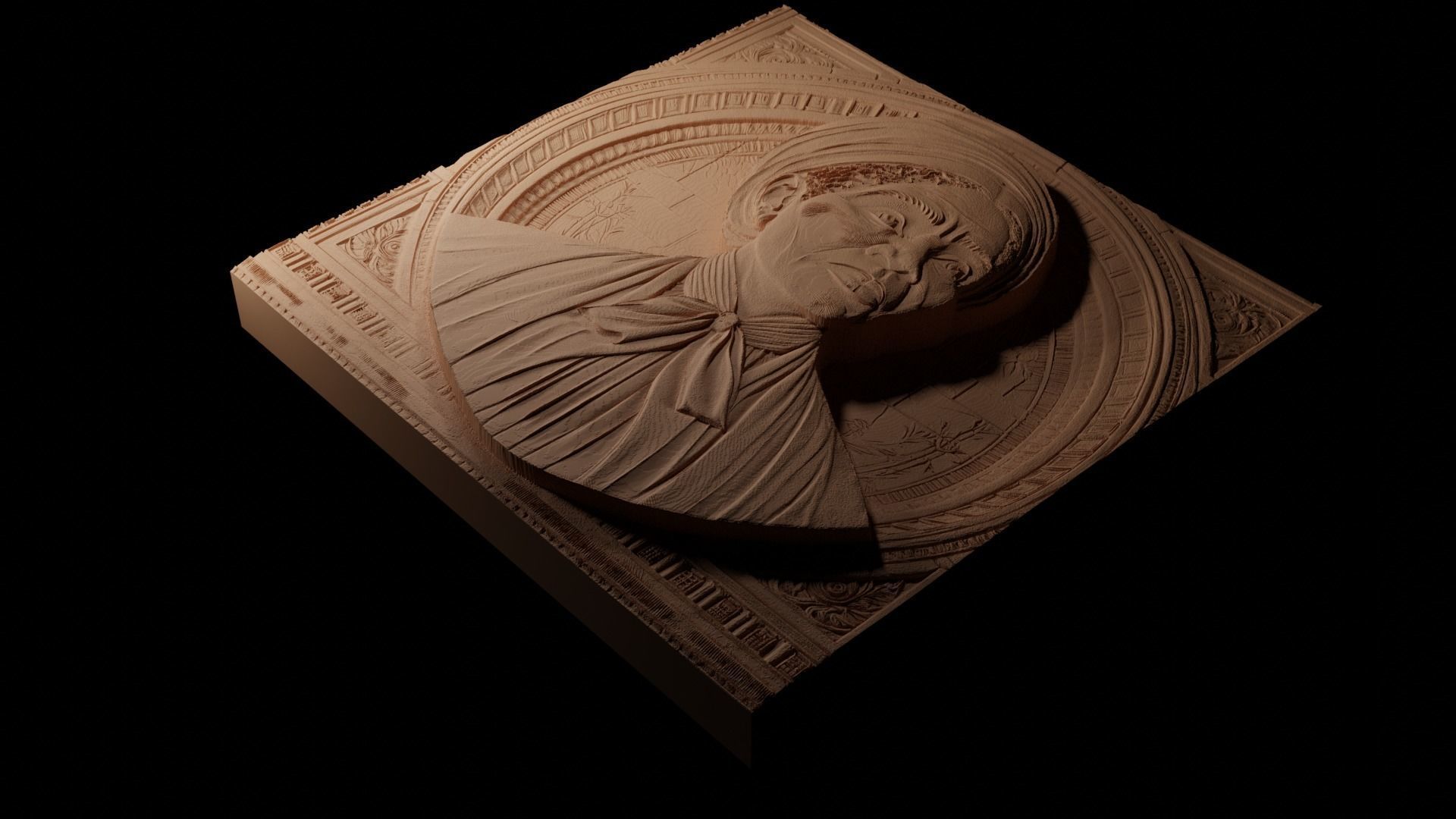 Harriet Tubman CNC 3d Print High Relief Sand Casting 3D print model_1