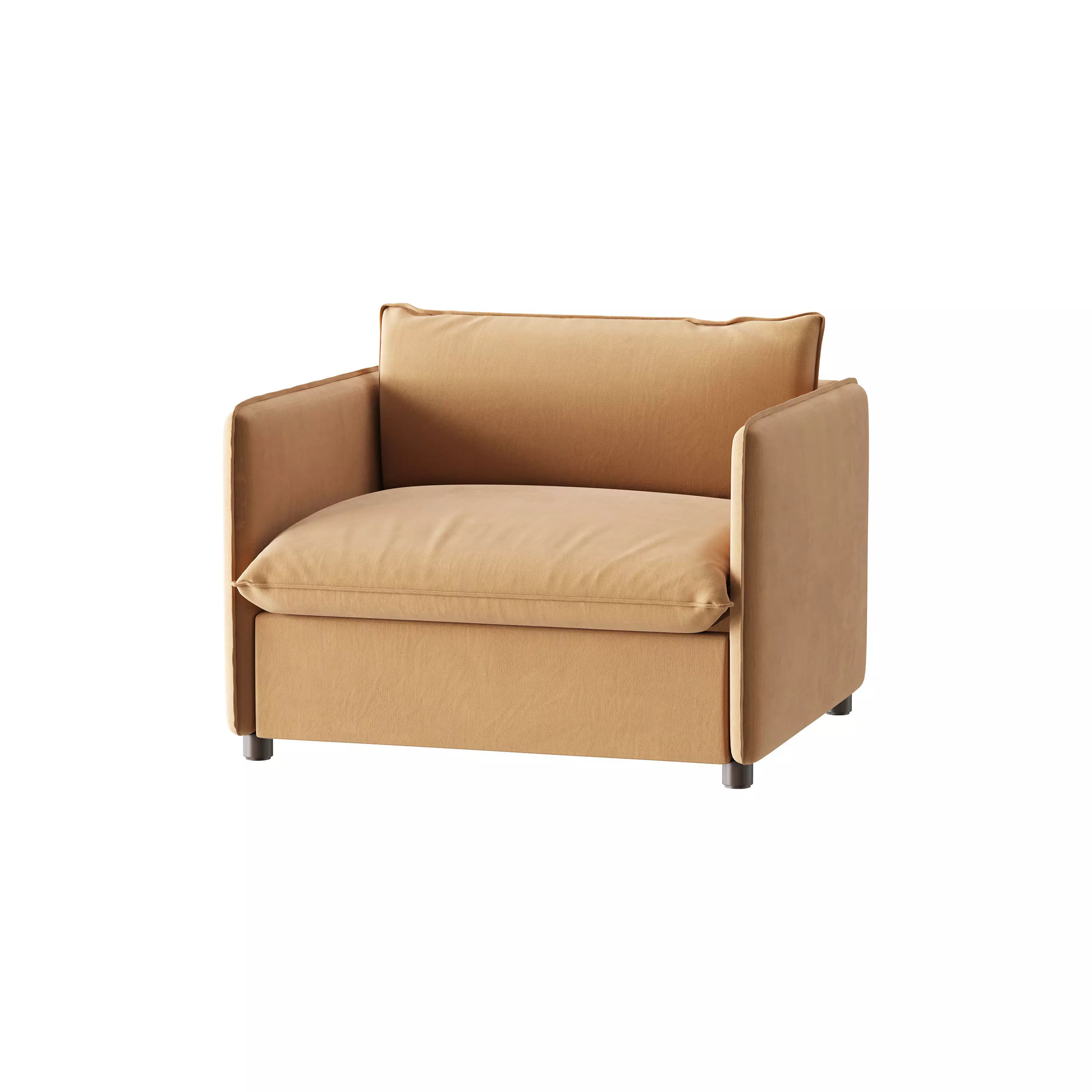 CORROY WHITE PERFORMANCE FABRIC CHAIR AND A HALF 3D model