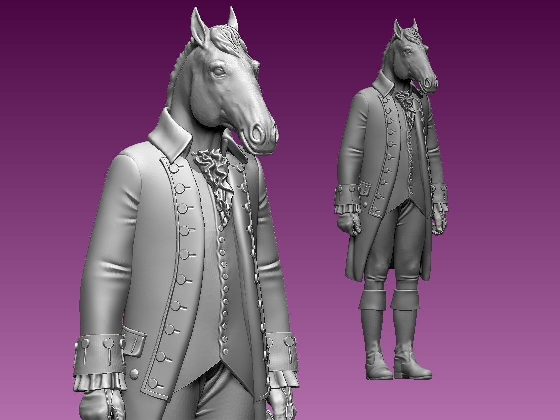 HORSE MAN 3D print model_12