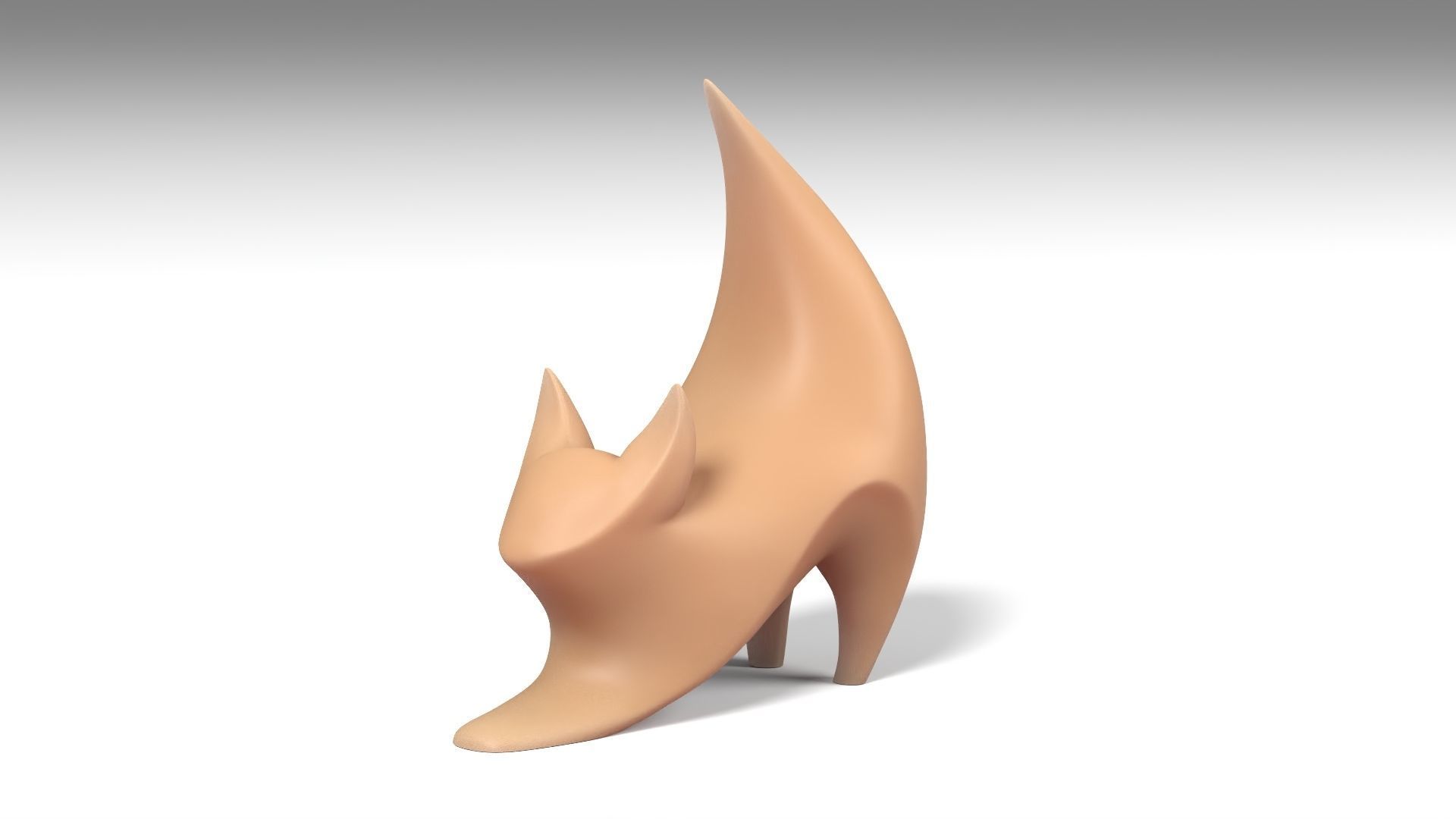 Simple Cat Figurine 003 3D print model_3