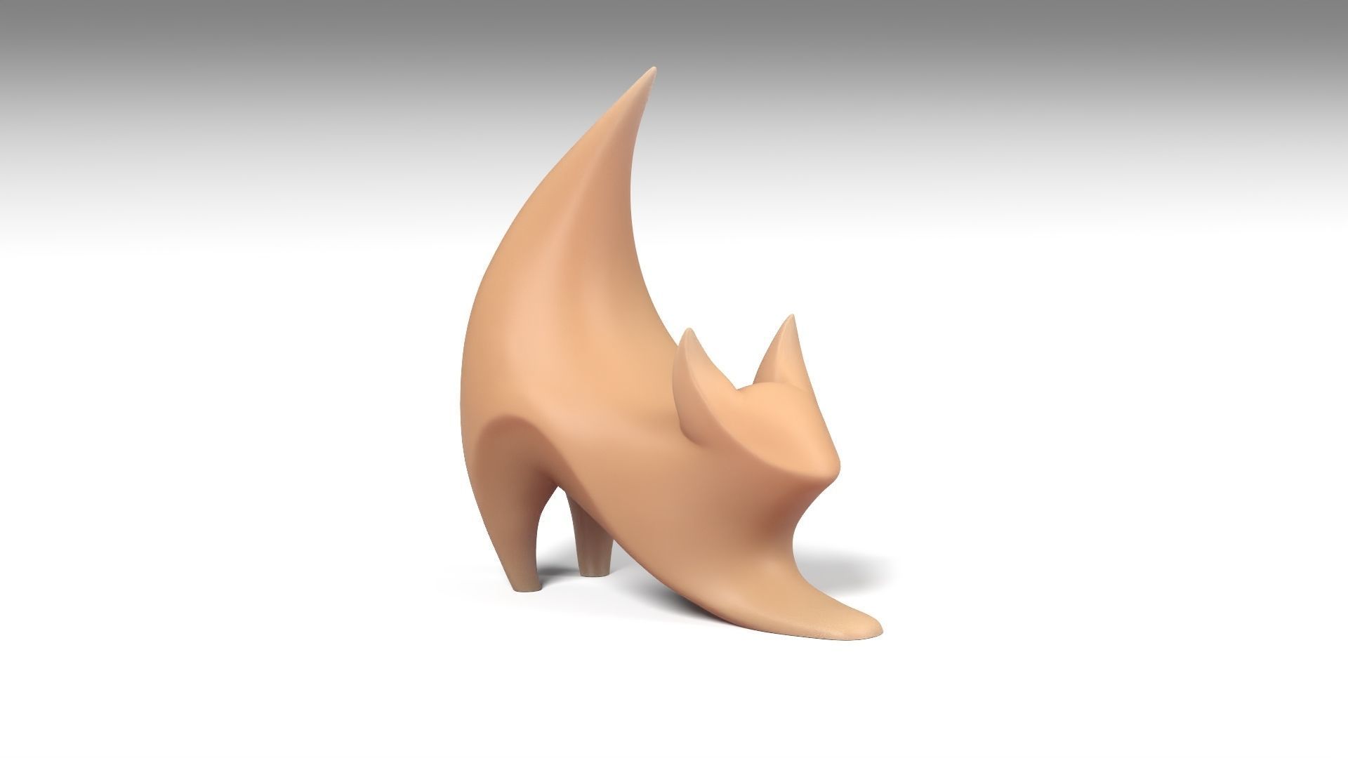 Simple Cat Figurine 003 3D print model_6