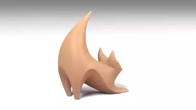 Simple Cat Figurine 003