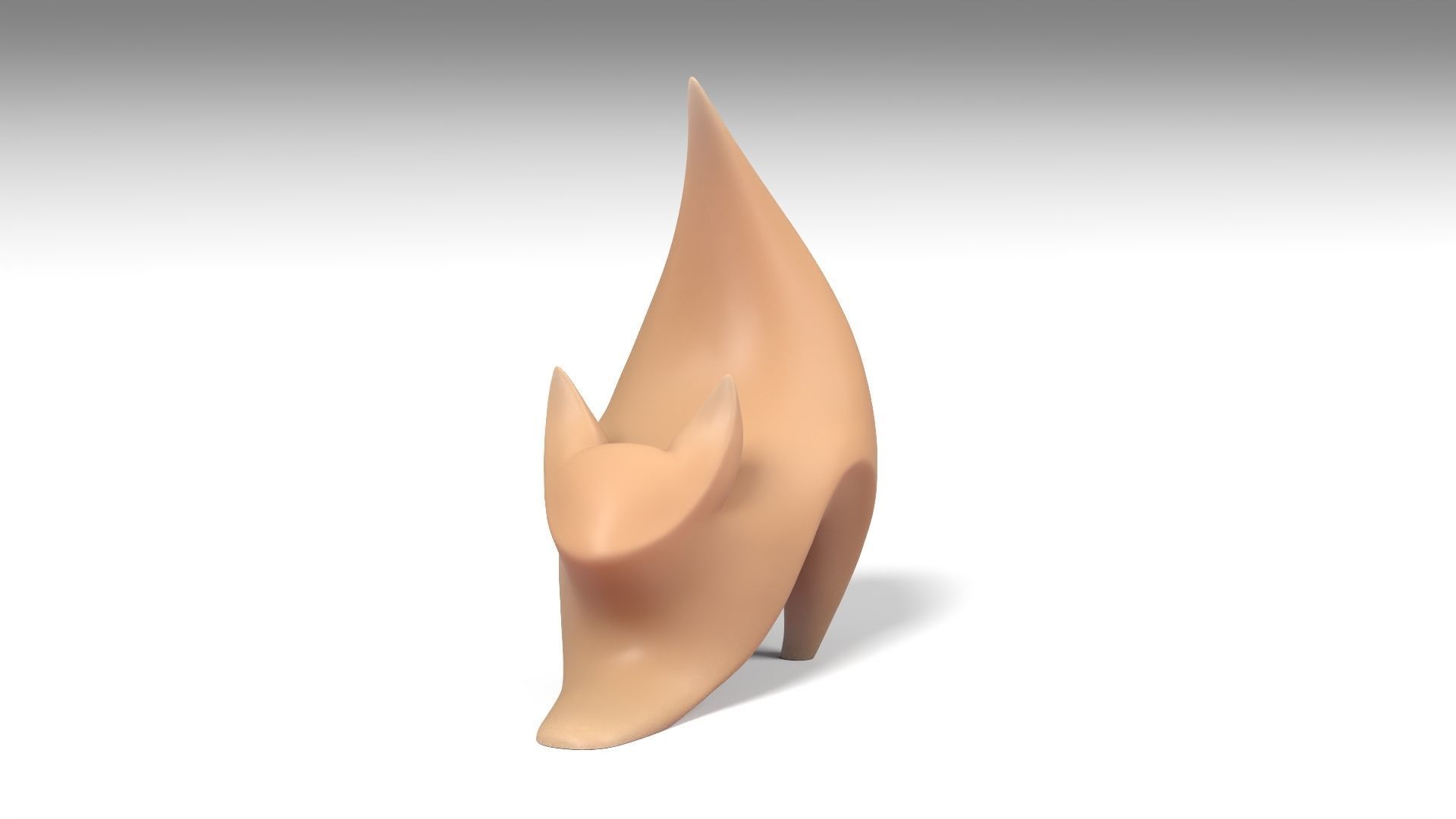 Simple Cat Figurine 003 3D print model_5