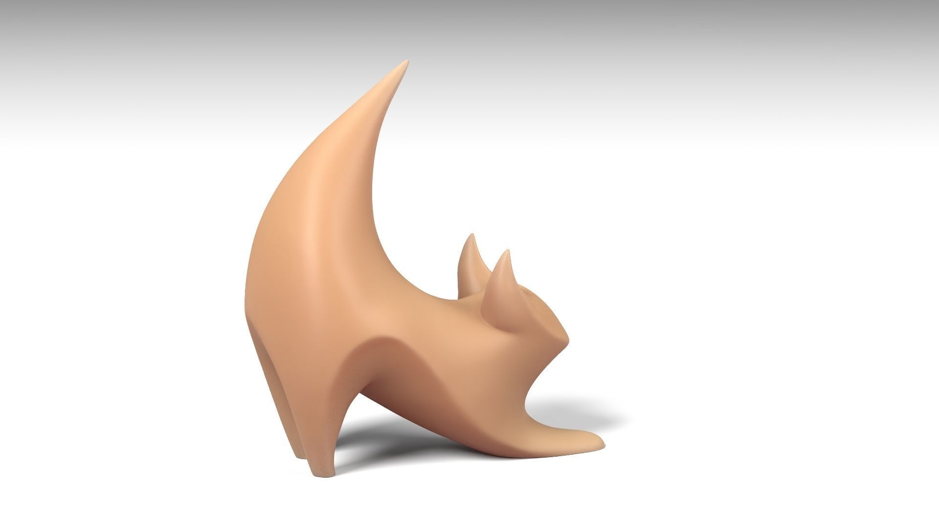 Simple Cat Figurine 003 3D print model_7