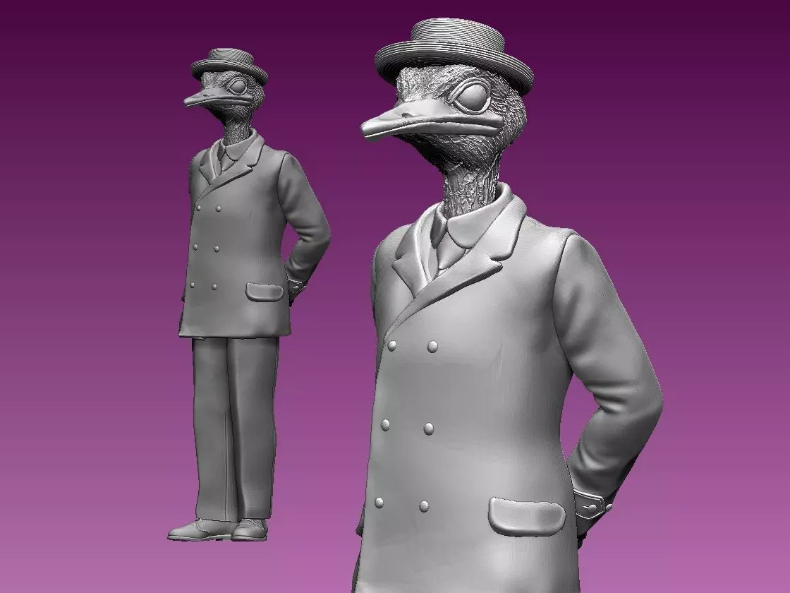 OSTRICH MAN 3D print model_0