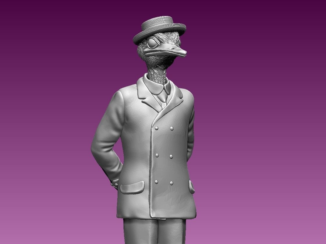 OSTRICH MAN 3D print model_5