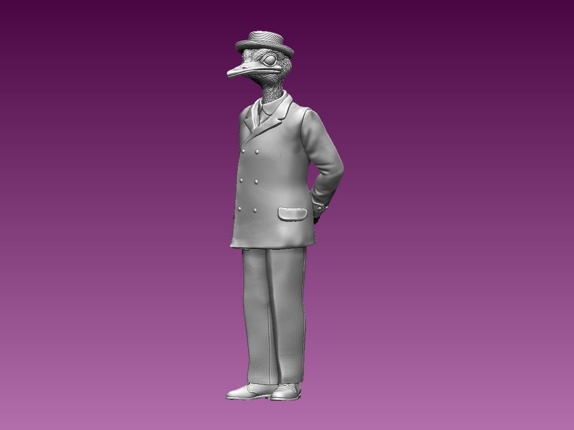 OSTRICH MAN 3D print model_15