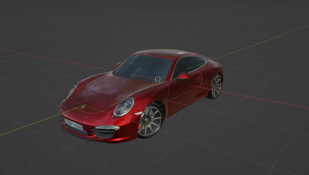 Porche car Free 3D model