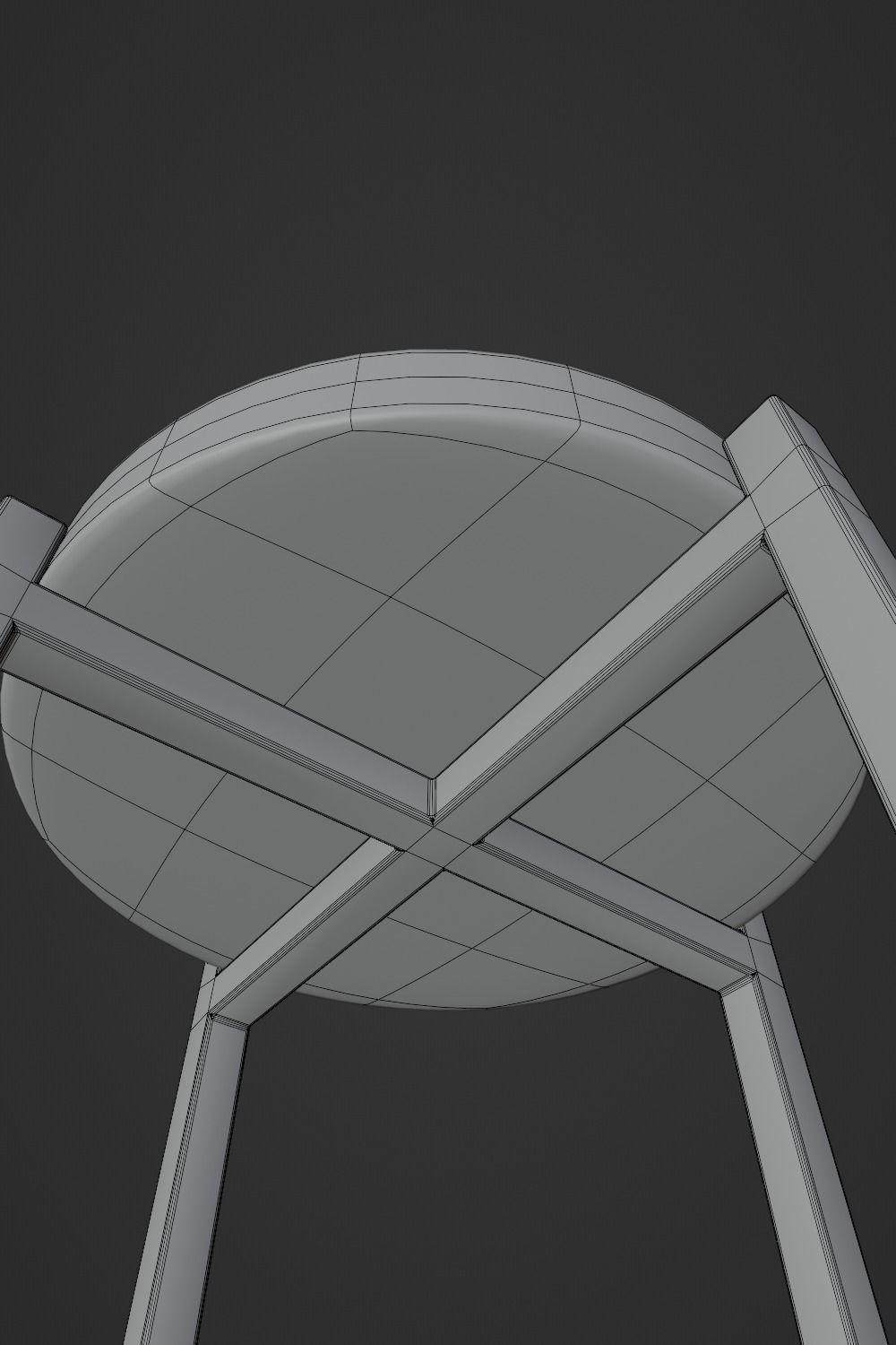 LowPoly Modern Bar Chair GameReady Furniture Asset Low-poly 3D model_5