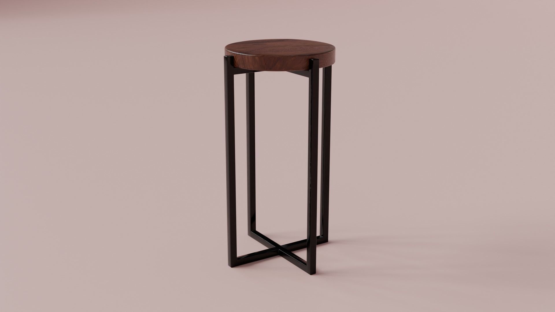 LowPoly Modern Bar Chair GameReady Furniture Asset Low-poly 3D model_1