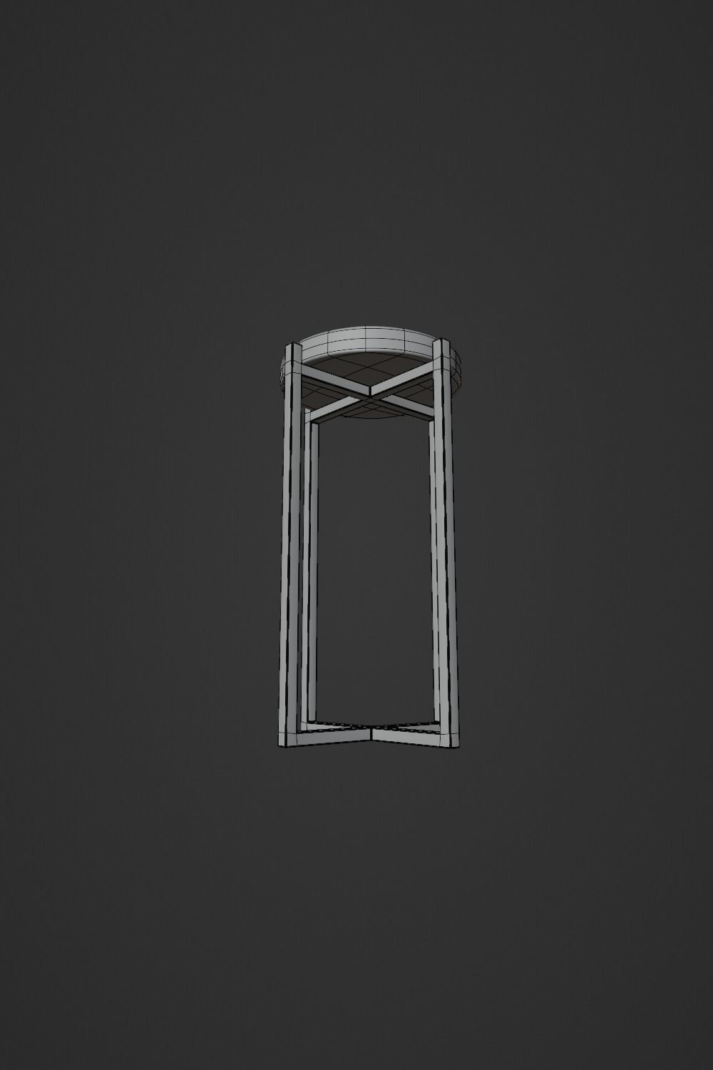 LowPoly Modern Bar Chair GameReady Furniture Asset Low-poly 3D model_6