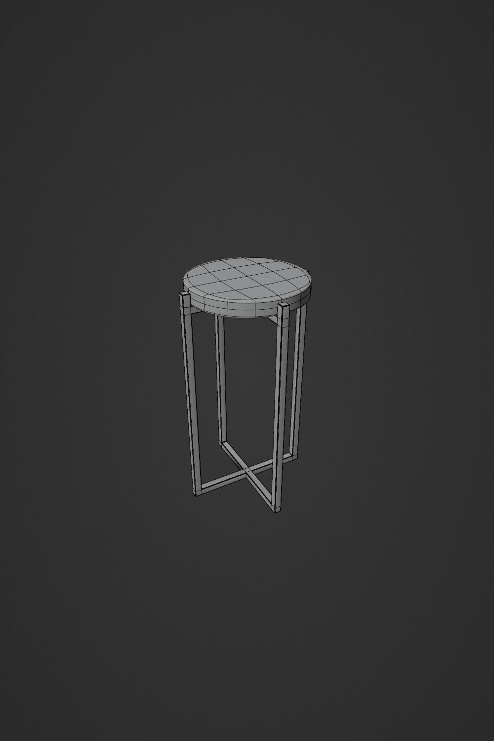 LowPoly Modern Bar Chair GameReady Furniture Asset Low-poly 3D model_4