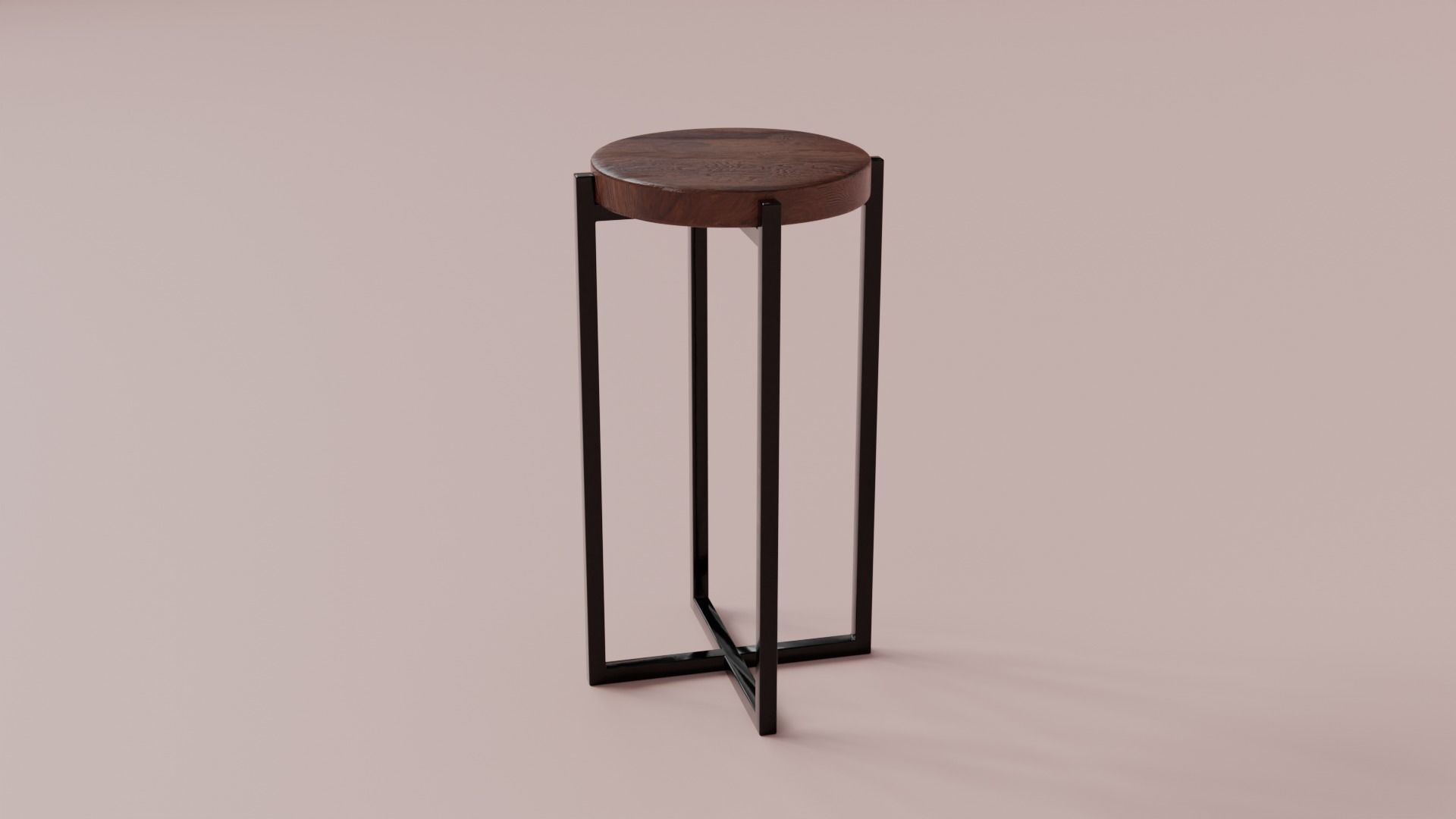 LowPoly Modern Bar Chair GameReady Furniture Asset Low-poly 3D model_2