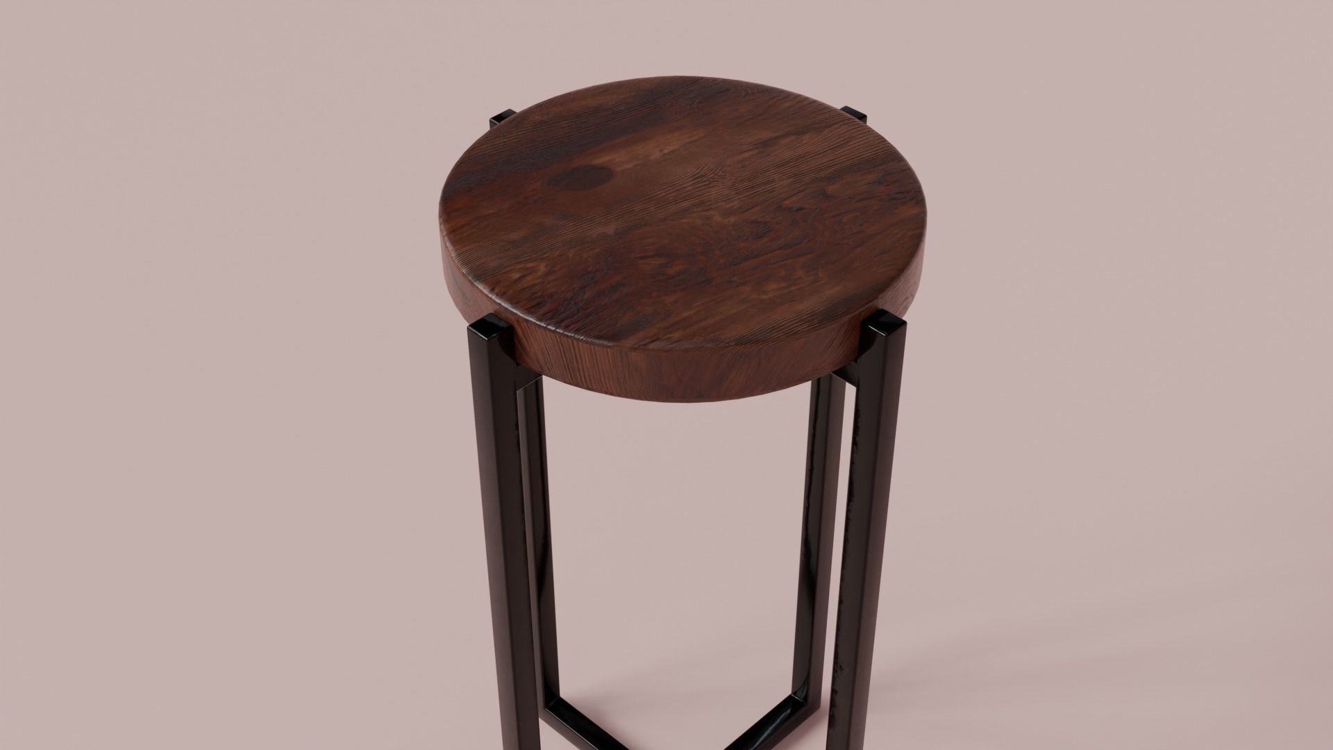 LowPoly Modern Bar Chair GameReady Furniture Asset Low-poly 3D model_3