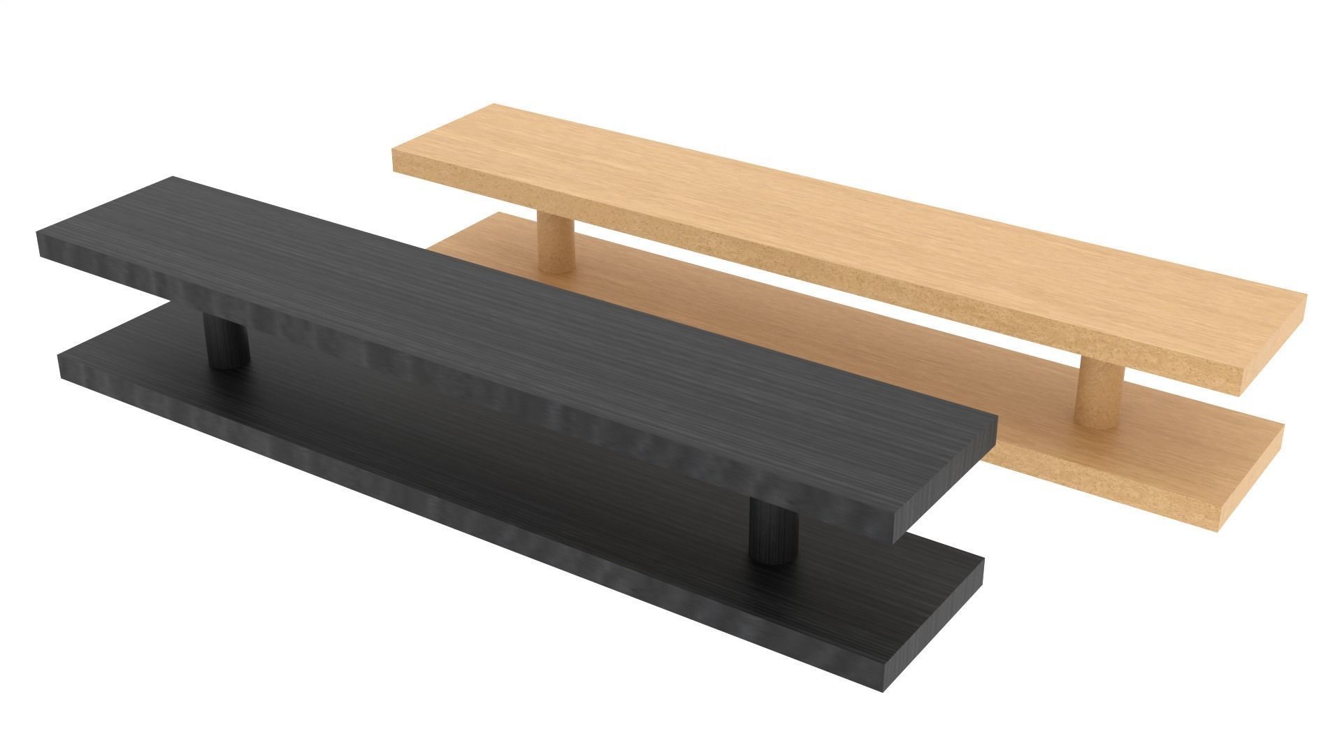 wood table  3D model_3