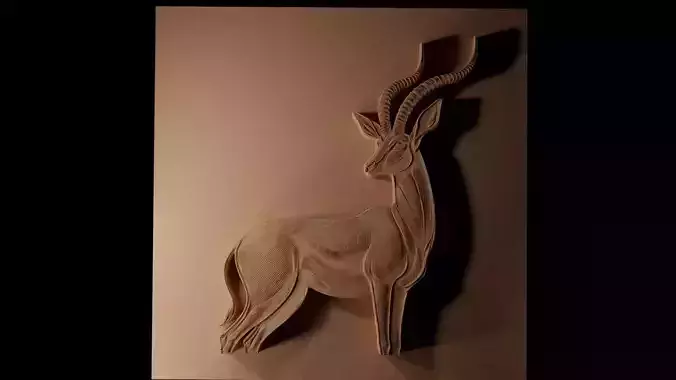 Gazelle CNC 3d Print High Relief Sand Casting 3D print model