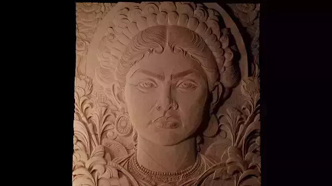 Frida Kahlo CNC 3d Print High Relief Sand Casting 3D print model