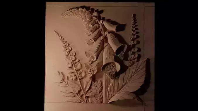 Foxglove CNC 3d Print High Relief Sand Casting