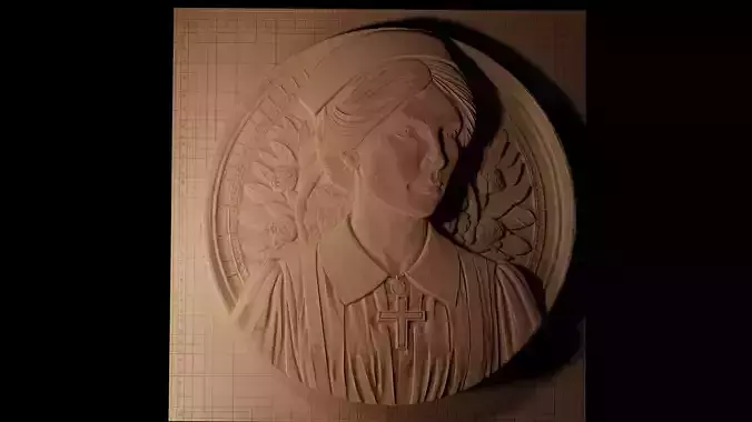 Florence Nightingale CNC 3d Print High Relief Sand Casting
