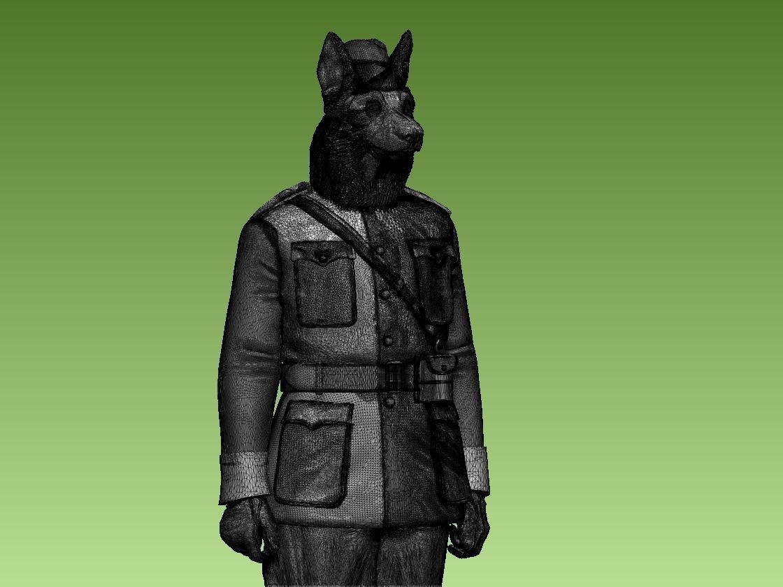 DOG MAN 3D print model_8