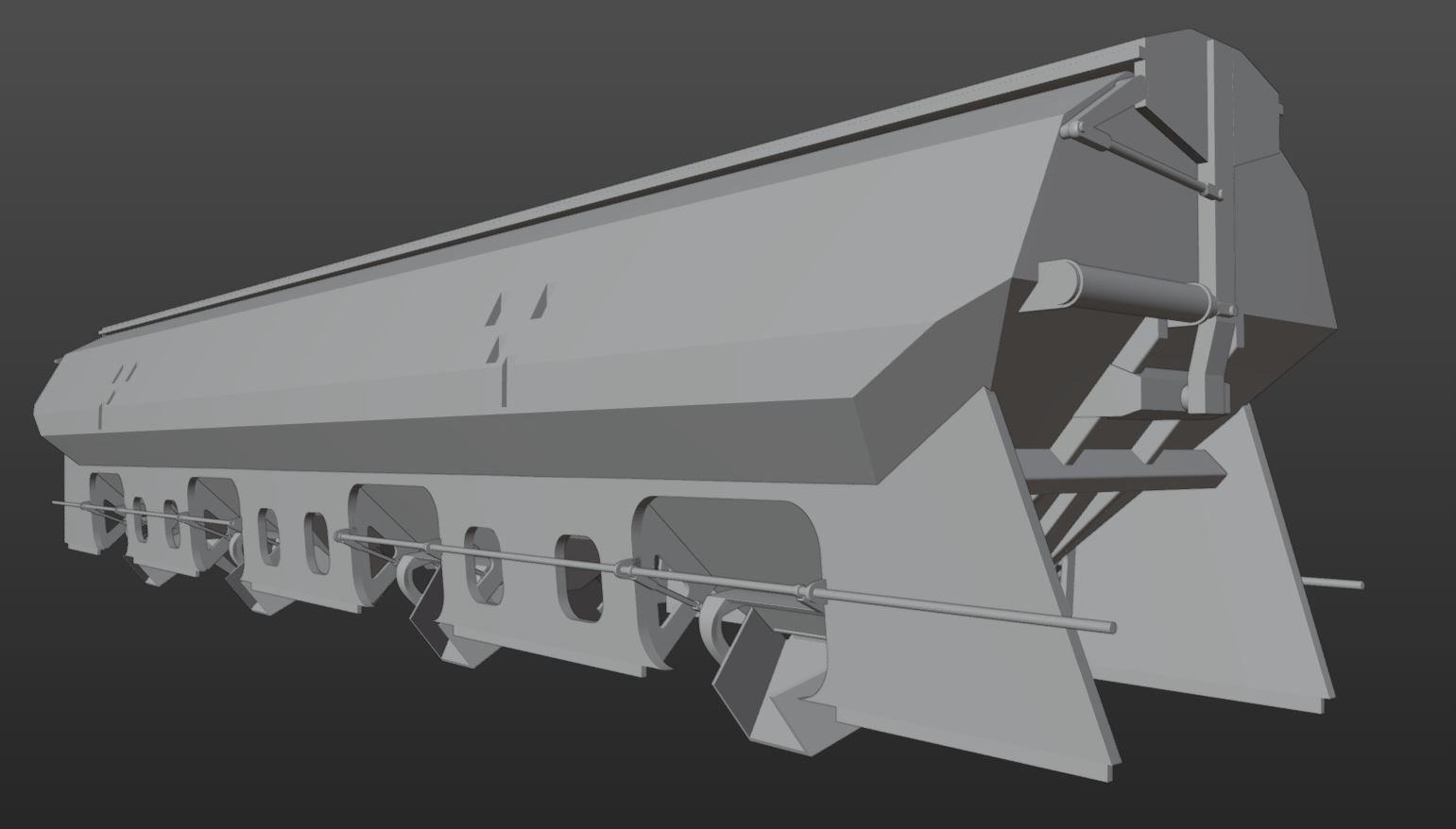 Pre supported Tads 960 self unloading freight car 3D print model_12