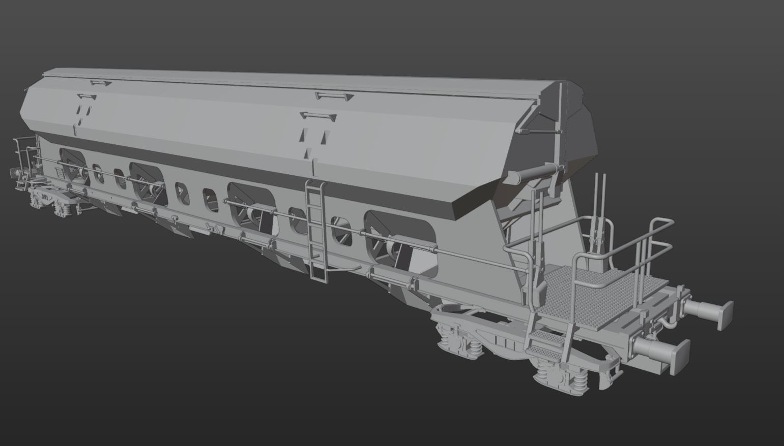 Pre supported Tads 960 self unloading freight car 3D print model_9