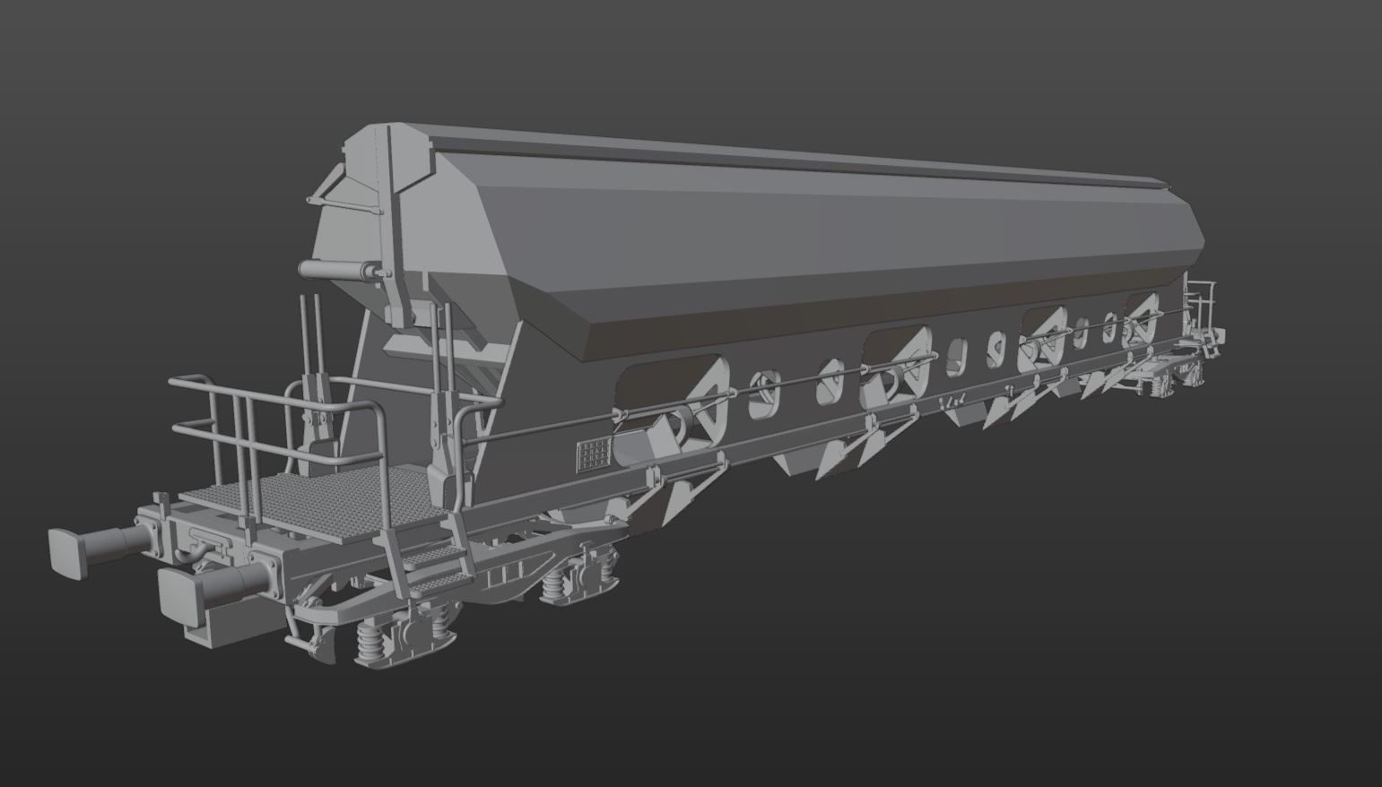 Pre supported Tads 960 self unloading freight car 3D print model_7