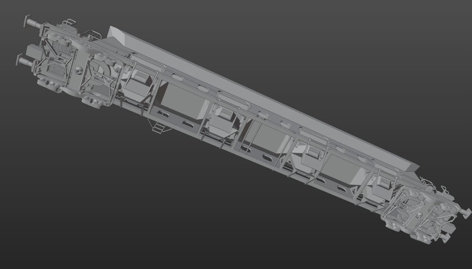 Pre supported Tads 960 self unloading freight car 3D print model_10