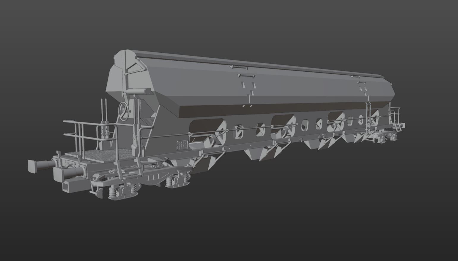 Pre supported Tads 960 self unloading freight car 3D print model_6