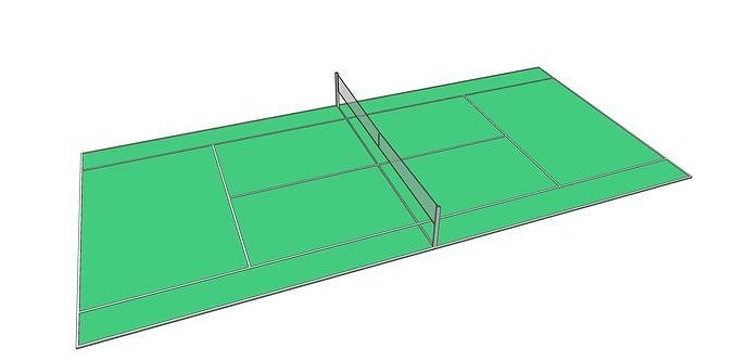 Tennis Court 3D Model 3D model