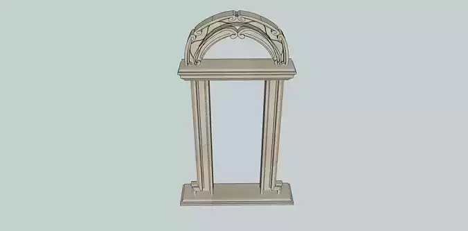 classical window frame 3d model 3D model