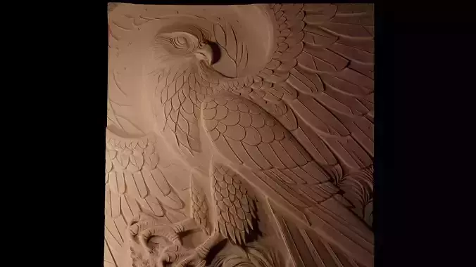 Falcon CNC 3d Print High Relief Sand Casting 3D print model